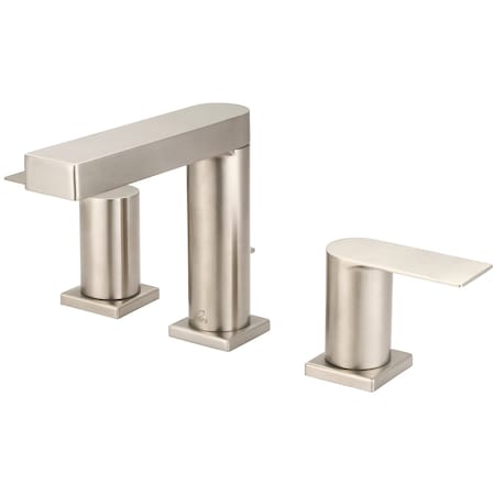 Two Handle Lavatory Widespread Faucet In PVD Brushed Nickel